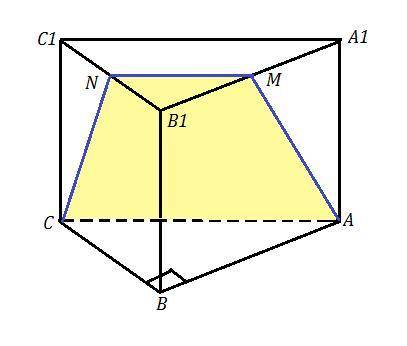 Основание прямой призмы abca1b1c1 - треугольник abc, в котором ∠b=90° и ab=bc=2√2. найдите периметр