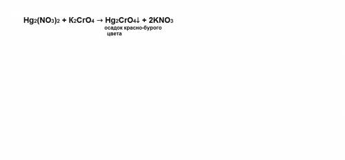 Во время взаимодействия хромат калий с катионом ртути 1+ какой осадок получается