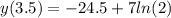 y(3.5)=-24.5+7ln(2)