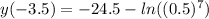 y(-3.5)=-24.5-ln((0.5)^7)