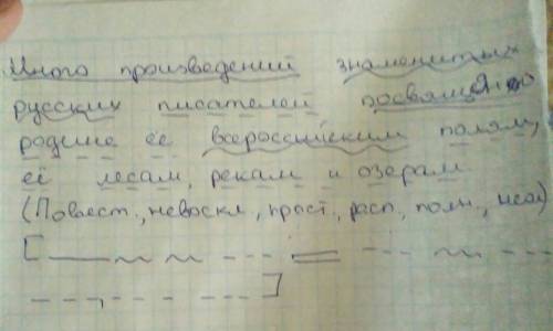 Надо сделать синтаксический разбор вот этого предложения. много произведений знаменитых писателей по