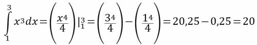 Найдите площадь криволинейной трапеции ограниченной линиями y=x^3 y=0 x=1 x=3 ! нужно