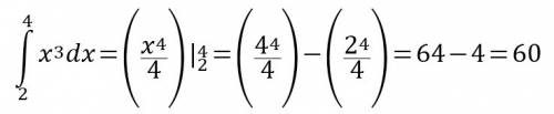 Найдите площадь криволинейной трапеции ограниченной линиями y=x^3 y=0 x=2 x=4 !