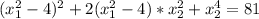 (x_1^2-4)^2+2(x_1^2-4)*x_2^2+x_2^4=81