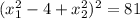 (x_1^2-4+x_2^2)^2=81