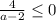 \frac{4}{a-2} \leq 0