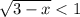 \sqrt{3-x}