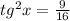 tg^{2}x=\frac{9}{16}