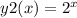 y2 (x)= {2}^{x}