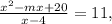 \frac{x^{2}-mx+20}{x-4}=11,