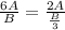 \frac{6A}{B}=\frac{2A}{\frac{B}{3}}