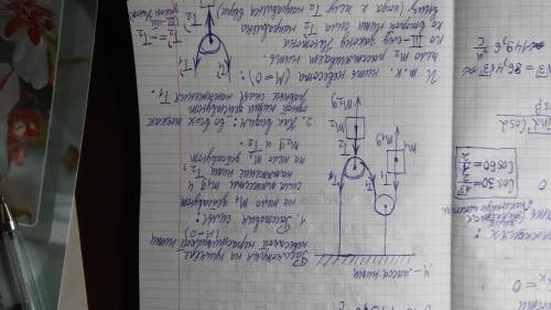 Объяснение выигрыша в силе подвижного блока, на основании 2 и 3 законов ньютона.