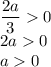 \dfrac{2a}{3} 0 \\\ 2a0 \\\ a0