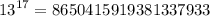 {13}^{17} =8650415919381337933