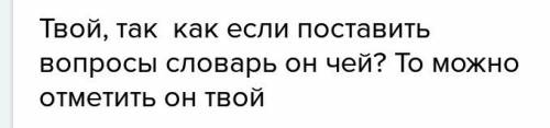 Как правильно пишется словарь твой или твоя?