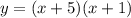 y = (x + 5)(x + 1)