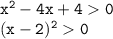 \tt x^2-4x+40\\ (x-2)^20