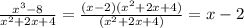 \frac{x^{3} -8}{x^{2}+2x+4}=\frac{ (x-2)(x^2+2x+4)}{(x^{2}+2x+4) }= x-2