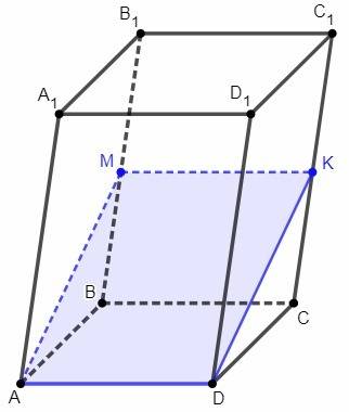 1) abcda1b1c1d1 - параллелепипед. е принадлежит dd1; м принадлежит ab; k принадлежит bc. построить с