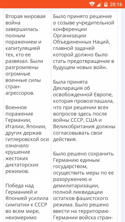 напишите итоги второй мировой войны по пунктам( 9 класс) 30 б