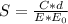 S=\frac{C*d}{E*E_{0}}