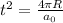 t^2 = \frac{4\pi R}{a_0}