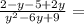 \frac{2-y-5+2y}{y^2-6y+9} =