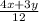 \frac{4x + 3y}{12}