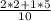 \frac{2*2+1*5}{10}