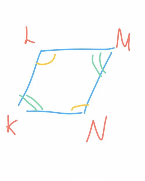 2. сумма градусных мер трех углов параллелограмма klmn равна 298 °. найдите градусные меры всех угло