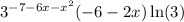 3^{-7-6x-x^2}(-6-2x)\ln(3)