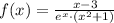 f(x) = \frac{x-3}{e^x \cdot (x^2+1)}