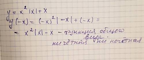 Определите четность или нечетность функции