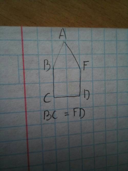 Построить пятиугольник авсdf у которого 2 стороны параллельны , запишите какие стороны у него паралл