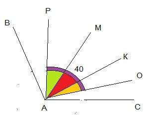 Внутри угла проведен луч. Угол Mak равен. Угол Bac равен 40 градусов. Луч АК. Угол Bac равен 130 градусов.Луч am биссектриса угла.