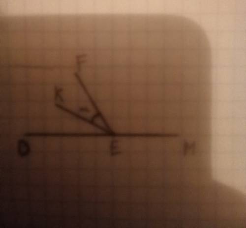 Углы def и mef - смежные, луч ek - биссектриса угла def, угол kef в 4 раза меньше уг- ла mef. найдит
