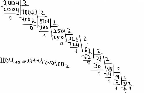 Перевести дату рождения (17.12.2004) из десятичной системы в двоичную.