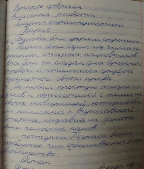 15 ! можно описание тараса бульбы из 1 главы произведения? что бы слово в слово как в тексте. только