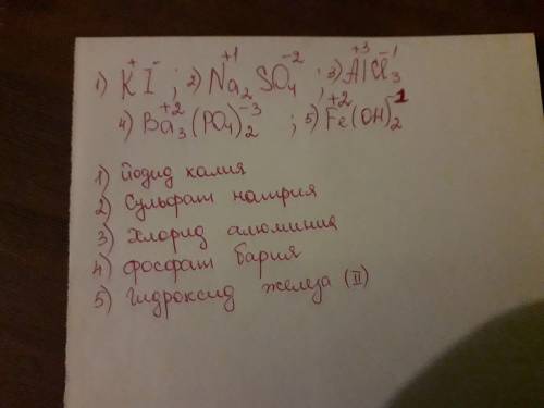 Какие ионы входят в состав следующих веществ: ki na2so4 aici3 ba3(po4)2 fe(oh)2