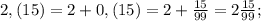 2,(15)=2+0,(15)=2+\frac{15}{99}=2\frac{15}{99};