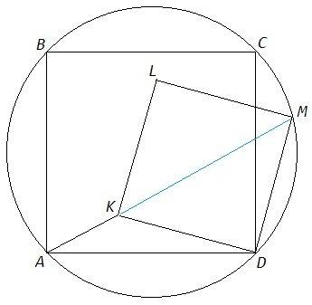 Квадрат abcd вписан в окружность ω. на меньшей дуге cd окружности ω выбрана произвольная точка m. вн
