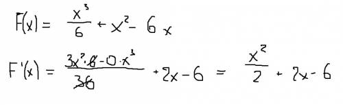 F(x) = + x² - 6x найдите производную