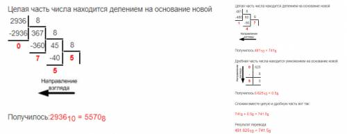 Срешением, , 90 1 переведите числа из десятичной системы счисления в восьмеричную: 1) 0,43 2) 37,41