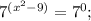 7^{(x^2-9)} =7^0;