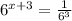 6^{x+3} = \frac{1}{6^3}