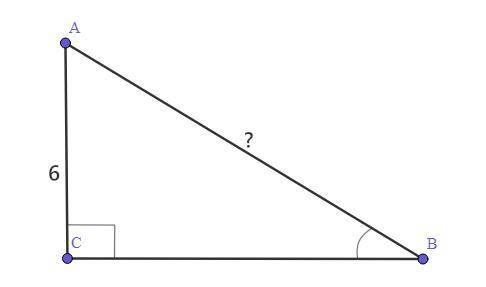 Втреугольнике авс угол с равен 90°, sin в=0,4, ас=6. найдите ав.