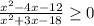 \frac{x^2-4x-12}{x^2+3x-18}\geq 0