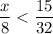 \displaystyle \frac{x}{8}