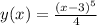 y(x) = \frac{(x - 3) ^{5} }{4}