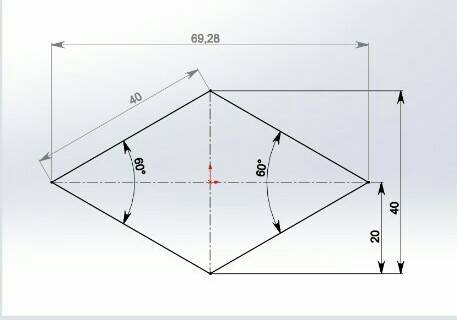 Постройте ромб по заданному условию 1) a = 50 мм, a = 110° 2) a = 4 см, β = 60° 3) d = 4 см, e = 3 с